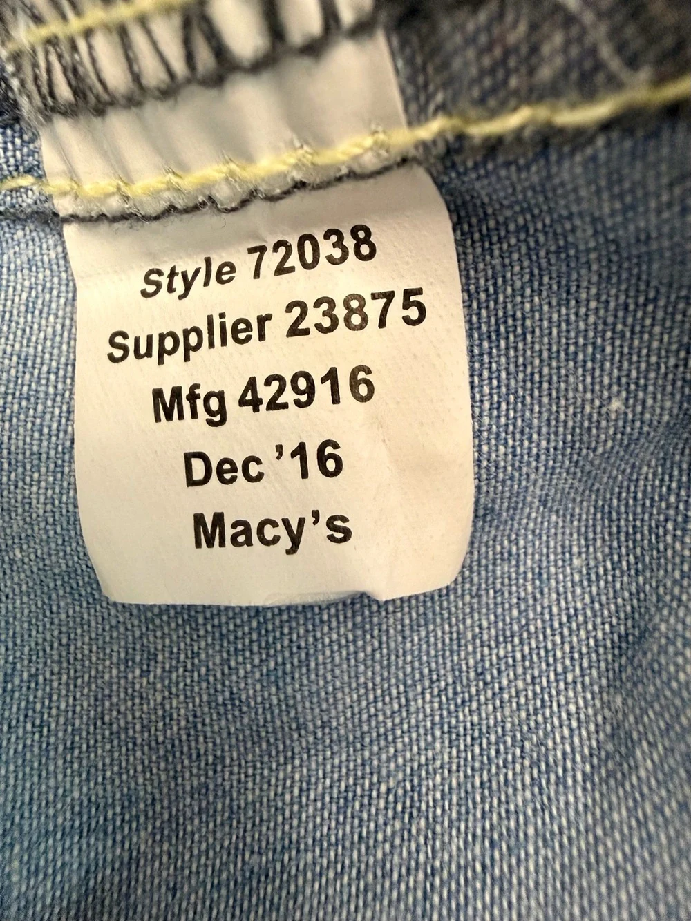 Girls Long-Sleeve Denim Button-Up Shirt - Blue 6-9 months